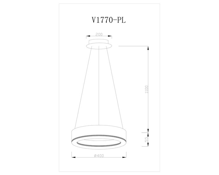 Купить Светодиодная подвесная люстра Moderli V1770-PL Viso LED*48W, фото 6