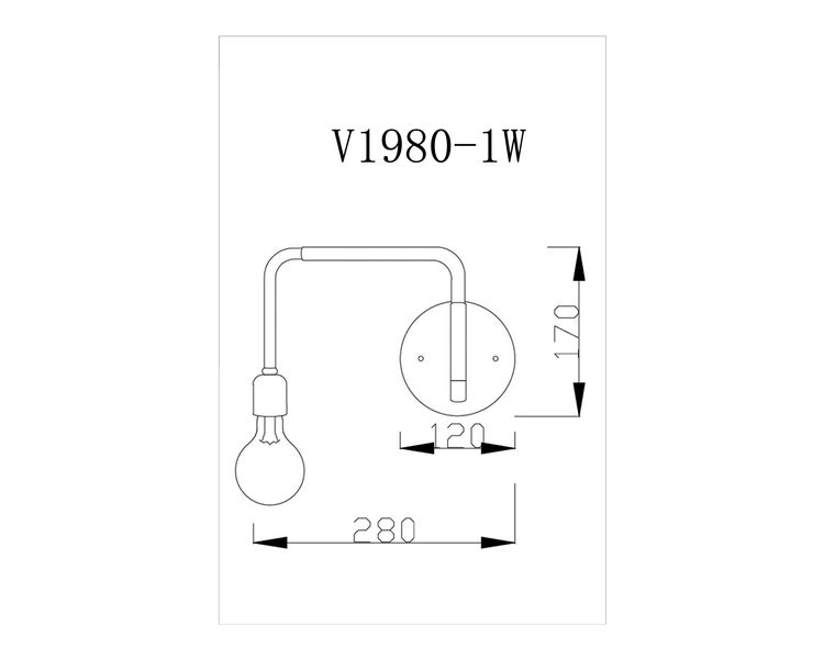 Купить Настенный светильник Moderli V1980-1W Viona 1*E27*60W, фото 4