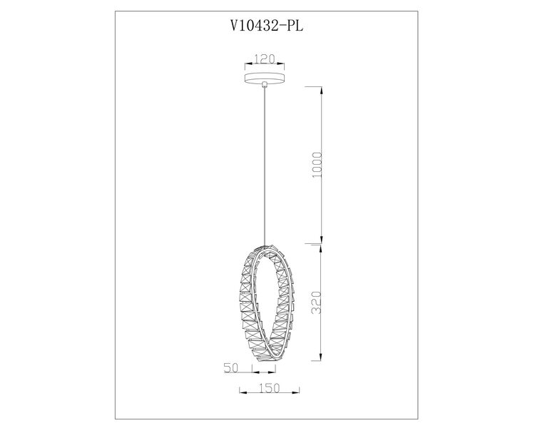 Купить Светильник подвесной светодиодный Moderli V10432-PL Verona, Варианты цвета: золотой, фото 8