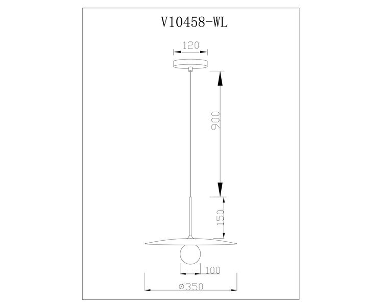 Купить Светильник подвесной Moderli V10458-1P Trento, Варианты цвета: черный, фото 4