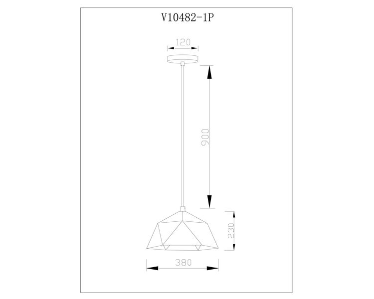 Купить Светильник подвесной Moderli V10482-1P Genoa, Варианты цвета: черный, фото 5