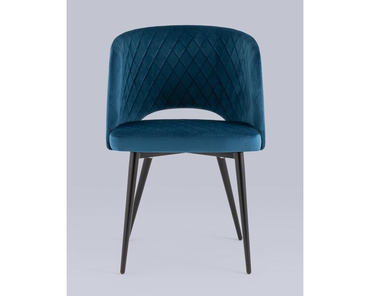 Купить Стул-кресло Дарелл велюр синий, Цвет: синий, фото 4