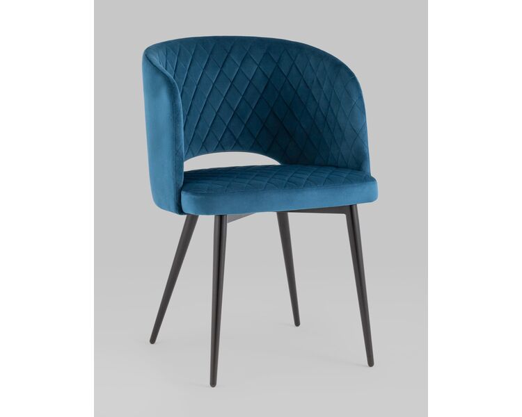 Купить Стул-кресло Дарелл велюр синий, Цвет: синий, фото 2