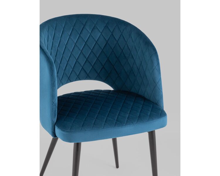 Купить Стул-кресло Дарелл велюр синий, Цвет: синий, фото 8