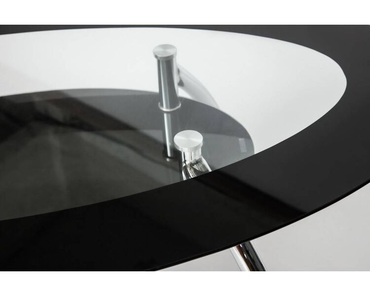 Купить Стол Sadler овальный, металл, закаленное стекло, 140 x 80 см, фото 3