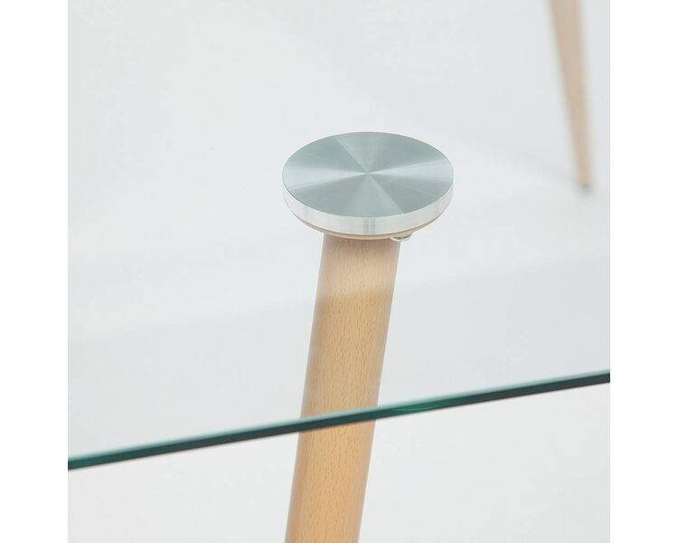 Купить Стол Sophia прямоугольный, металл, закаленное стекло, 140 x 80 см, фото 3