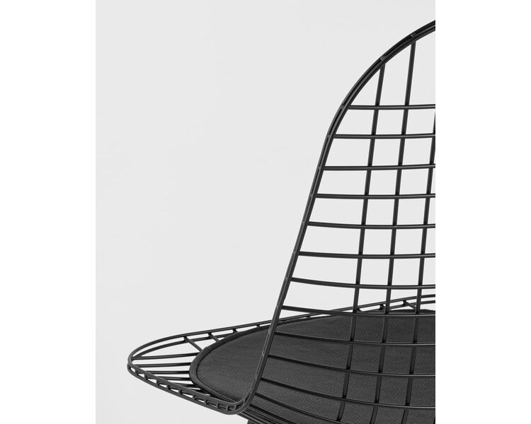 Купить Стул обеденный Eiffel черный с черной подушкой 4 шт, Цвет: черный, фото 7