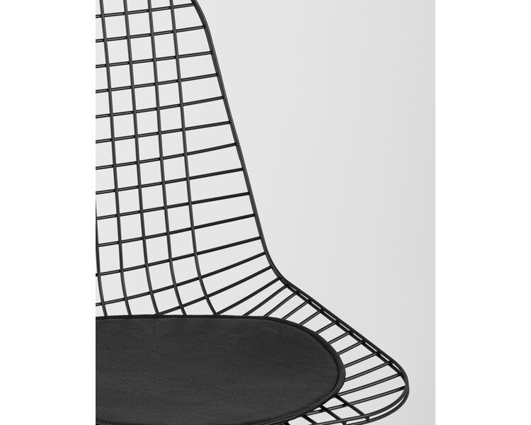 Купить Стул обеденный Eiffel черный с черной подушкой 4 шт, Цвет: черный, фото 8
