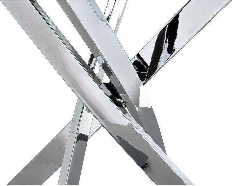 Купить Стол Komo CH круглый, металл, закаленное стекло, 100 x 100 см, Варианты размера: 100, фото 3