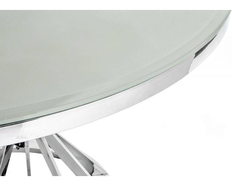 Купить Стол Twist CH круглый, металл, стекло, 130 x 130 см, Варианты цвета: белый, фото 2