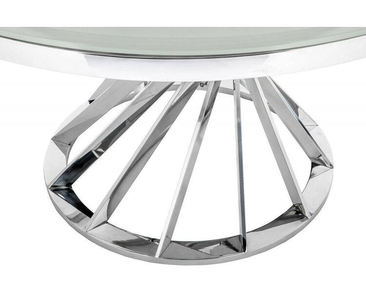 Купить Стол Twist CH круглый, металл, стекло, 130 x 130 см, Варианты цвета: белый, фото 3