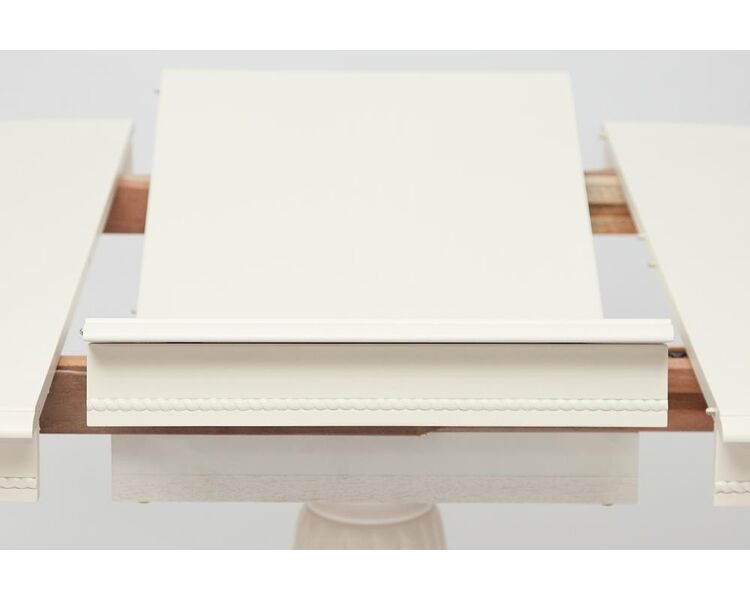 Купить Стол обеденный LEONARDO (Леонардо) 107+46x107х76 см белый, Варианты цвета: pure white (402), Варианты размера: 107х76, фото 2