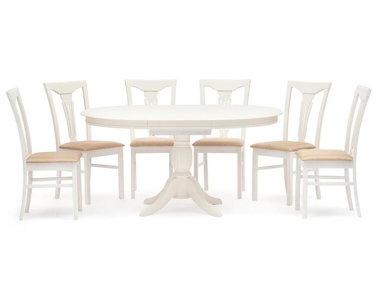 Купить Стол обеденный LEONARDO (Леонардо) 107+46x107х76 см белый, Варианты цвета: pure white (402), Варианты размера: 107х76, фото 9