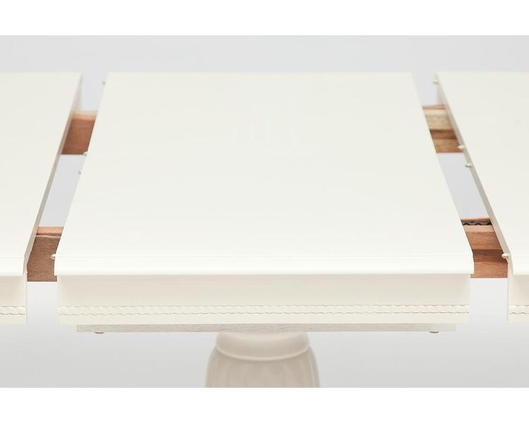 Купить Стол обеденный LEONARDO (Леонардо) 107+46x107х76 см белый, Варианты цвета: pure white (402), Варианты размера: 107х76, фото 6