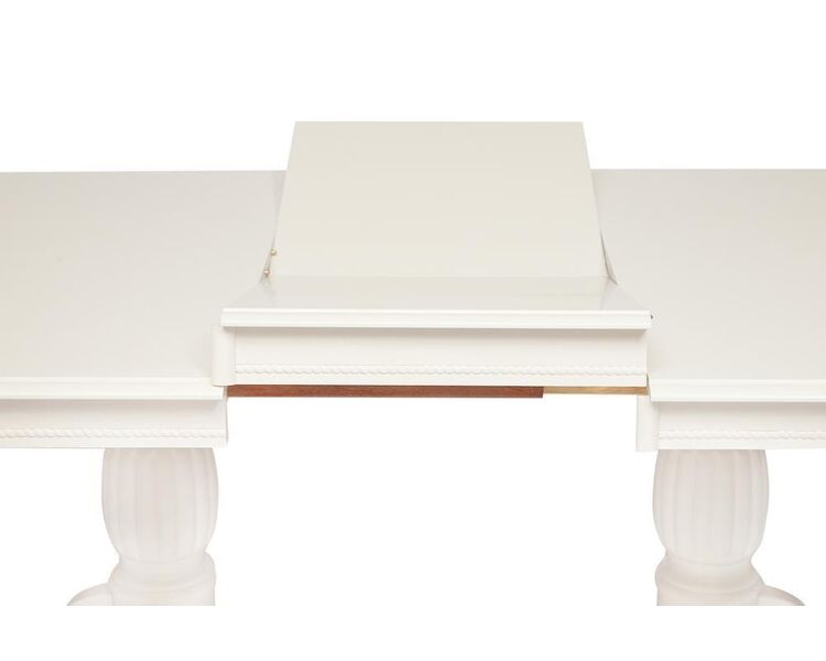 Купить Стол обеденный LORENZO (Лоренцо) 160+46x107x76 см белый, Варианты цвета: pure white (402), Варианты размера: 160х76, фото 7