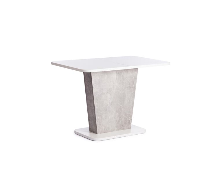 Купить Стол обеденный раскладной GENT белый/бетон, Варианты цвета: Белый/Бетон, Варианты размера: , фото 4