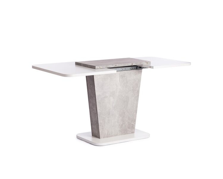 Купить Стол обеденный раскладной GENT белый/бетон, Варианты цвета: Белый/Бетон, Варианты размера: , фото 6