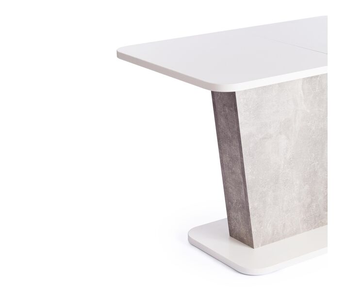 Купить Стол обеденный раскладной GENT белый/бетон, Варианты цвета: Белый/Бетон, Варианты размера: , фото 9