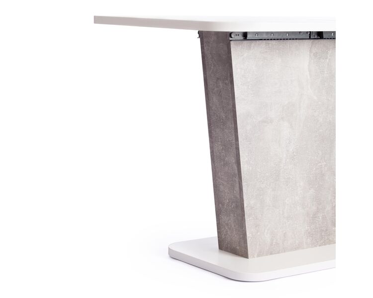 Купить Стол обеденный раскладной GENT белый/бетон, Варианты цвета: Белый/Бетон, Варианты размера: , фото 12