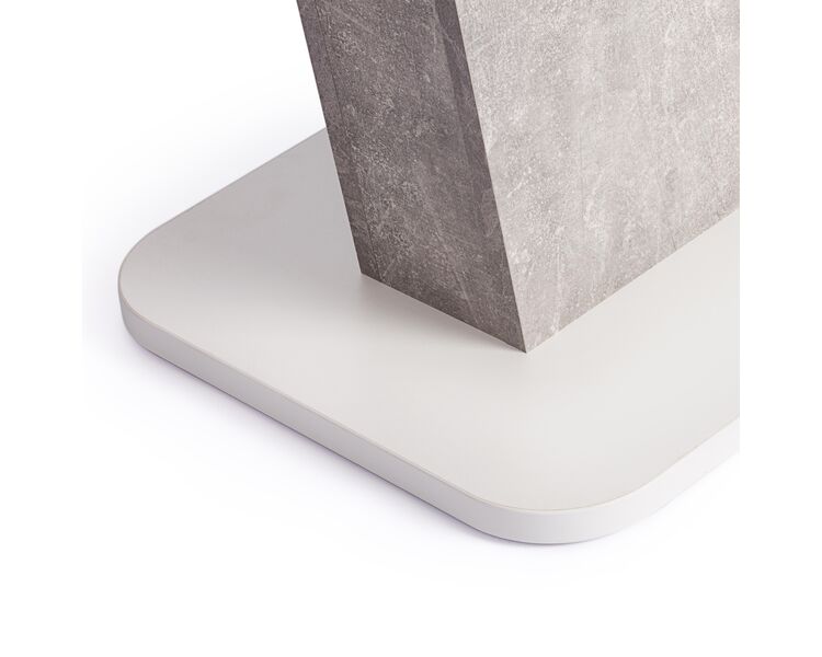 Купить Стол обеденный раскладной GENT белый/бетон, Варианты цвета: Белый/Бетон, Варианты размера: , фото 14