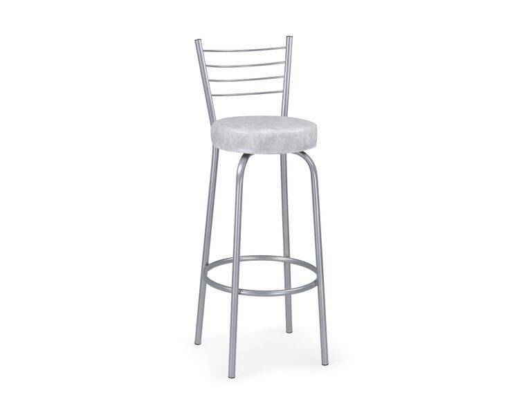 Купить Барный стул Kuroda белый мрамор / светлый мусс, Цвет: серый