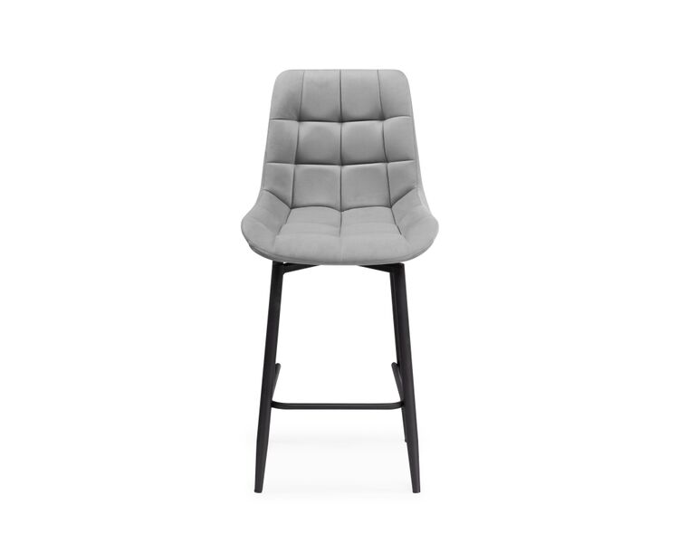 Купить Барный стул Алст К крутящийся светло-серый / черный, Цвет: серый