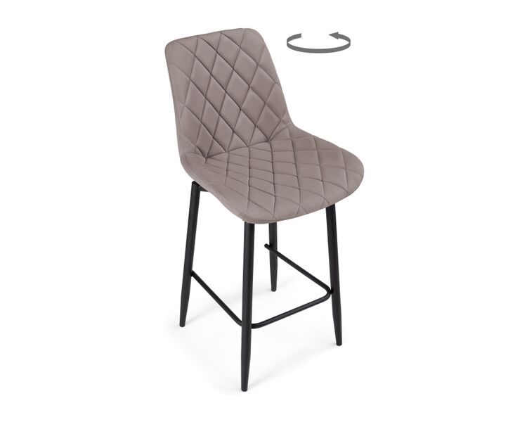 Купить Барный стул Баодин К Б/К крутящийся латте / черный, Цвет: коричневый, фото 8