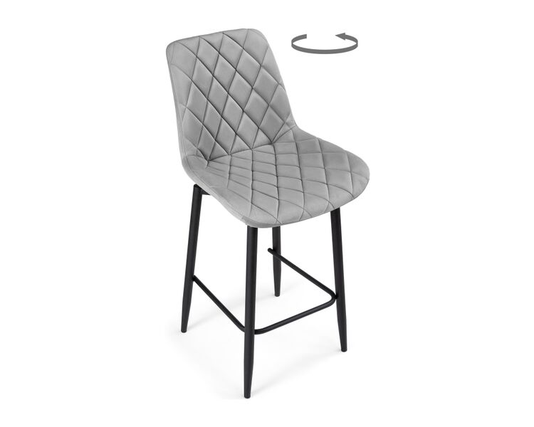 Купить Барный стул Баодин К Б/К крутящийся светло-серый / черный, Цвет: серый, фото 8
