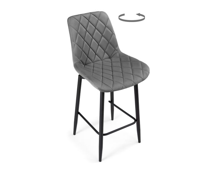 Купить Барный стул Баодин К Б/К крутящийся темно-серый / черный, Цвет: серый, фото 8