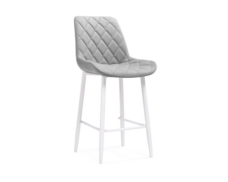 Купить Барный стул Баодин К Б/К светло-серый / белый, Цвет: серый