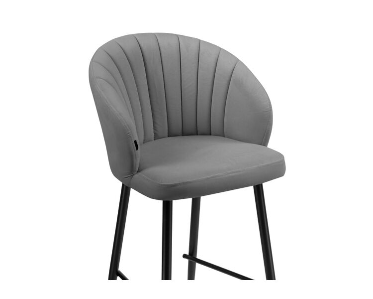 Купить Барный стул Бэнбу velutto 32 / черный, Цвет: серый, фото 5