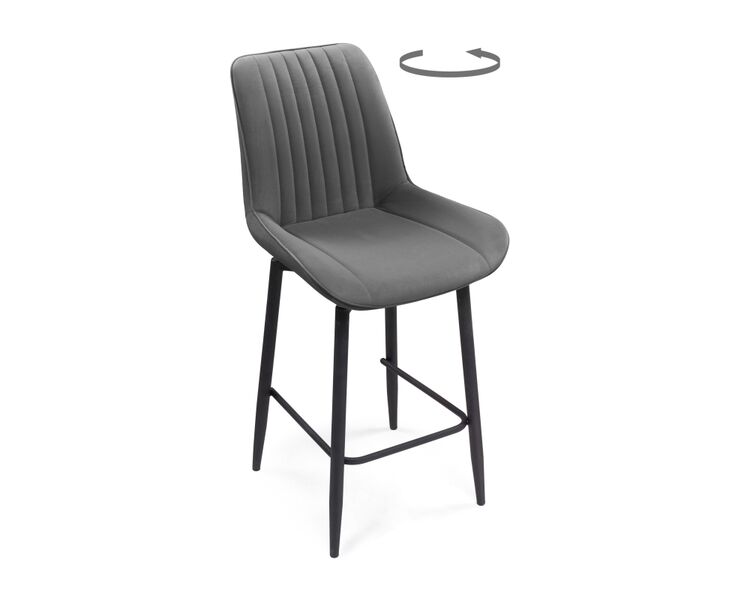 Купить Барный стул Седа К крутящийся темно-серый / черный, Цвет: латте, фото 8