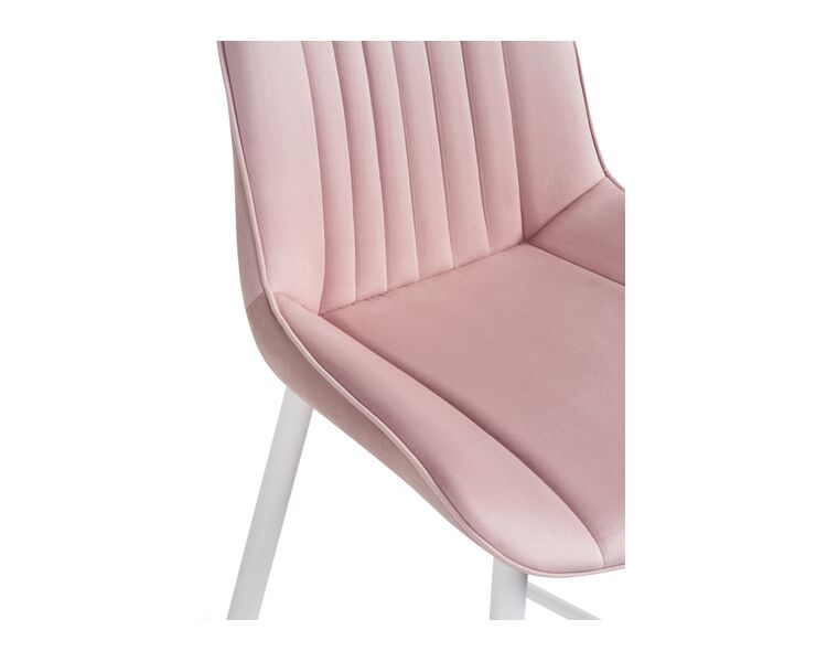Купить Барный стул Седа велюр розовый / белый, Цвет: розовый, фото 6