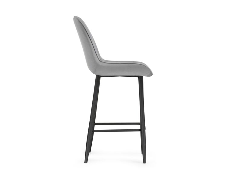 Купить Барный стул Седа велюр светло-серый / черный, Цвет: серый-1, фото 3
