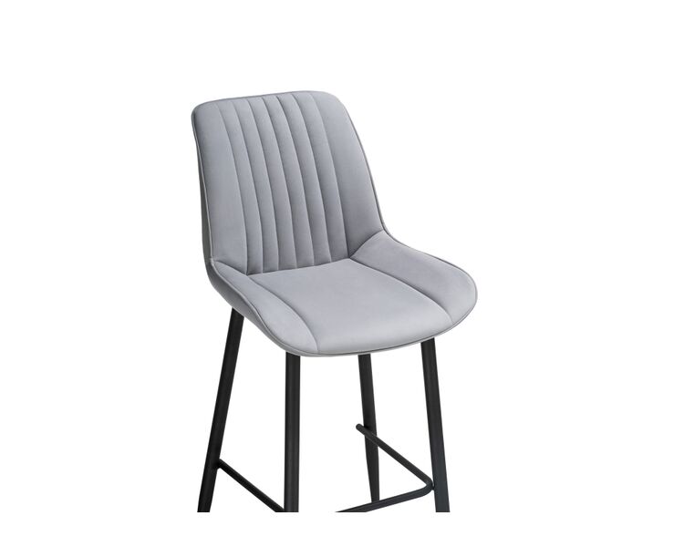 Купить Барный стул Седа велюр светло-серый / черный, Цвет: серый-1, фото 5