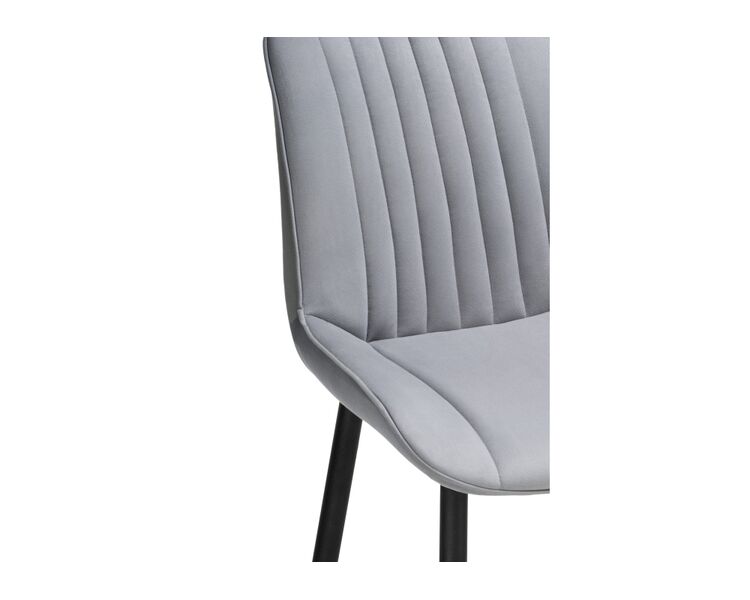 Купить Барный стул Седа велюр светло-серый / черный, Цвет: серый-1, фото 6
