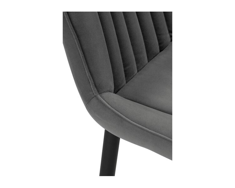 Купить Барный стул Седа велюр темно-серый  / черный, Цвет: серый, фото 6