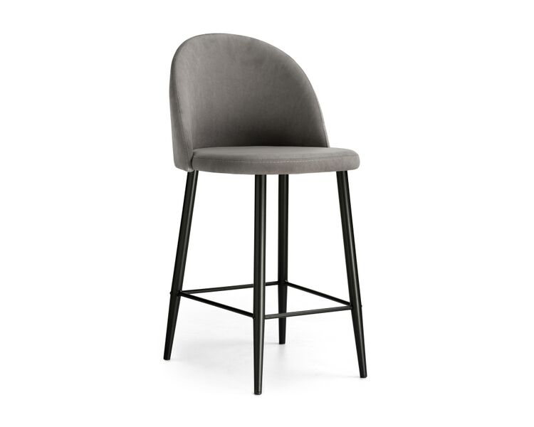 Купить Барный стул Амизуре темно-серый / черный матовый, Цвет: серый-1