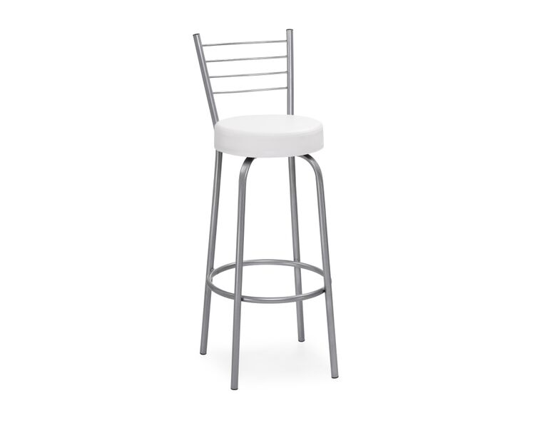 Купить Барный стул Kuroda белый полимер / светлый мусс, Цвет: белый
