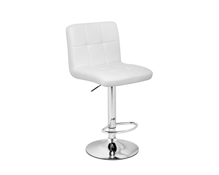 Купить Барный стул Paskal white / chrome, Цвет: белый