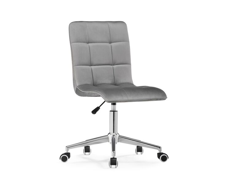 Купить Компьютерное кресло Квадро темно-серое / хром, Цвет: серый-1