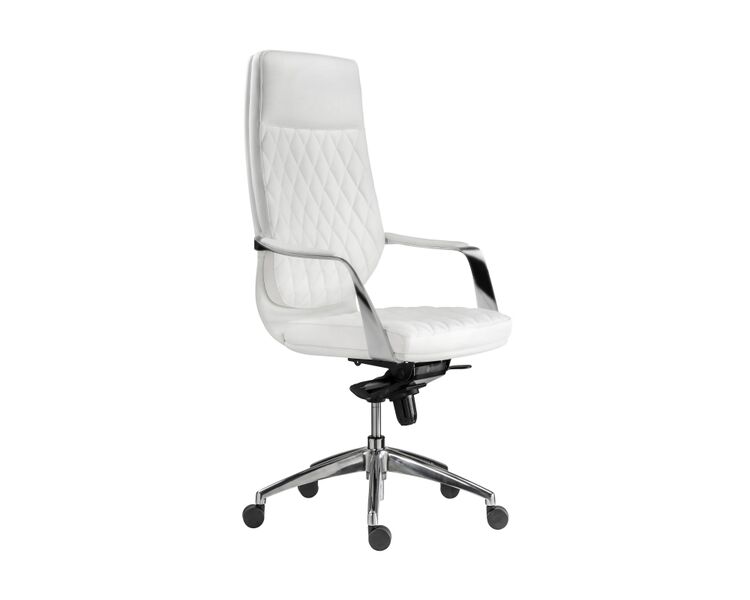 Купить Компьютерное кресло Isida white / satin chrome, Цвет: белый