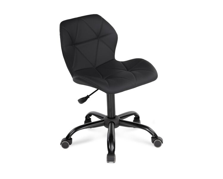 Купить Компьютерное кресло Вальд экокожа черное, Цвет: черный, фото 6