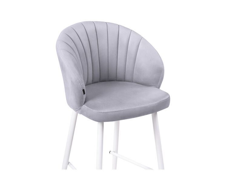 Купить Барный стул Полубарный стул Бэнбу velutto 49 / белый, Цвет: серый-1, фото 5