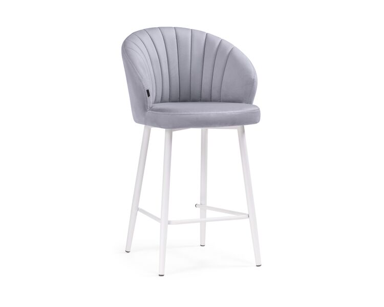 Купить Барный стул Полубарный стул Бэнбу velutto 49 / белый, Цвет: серый-1