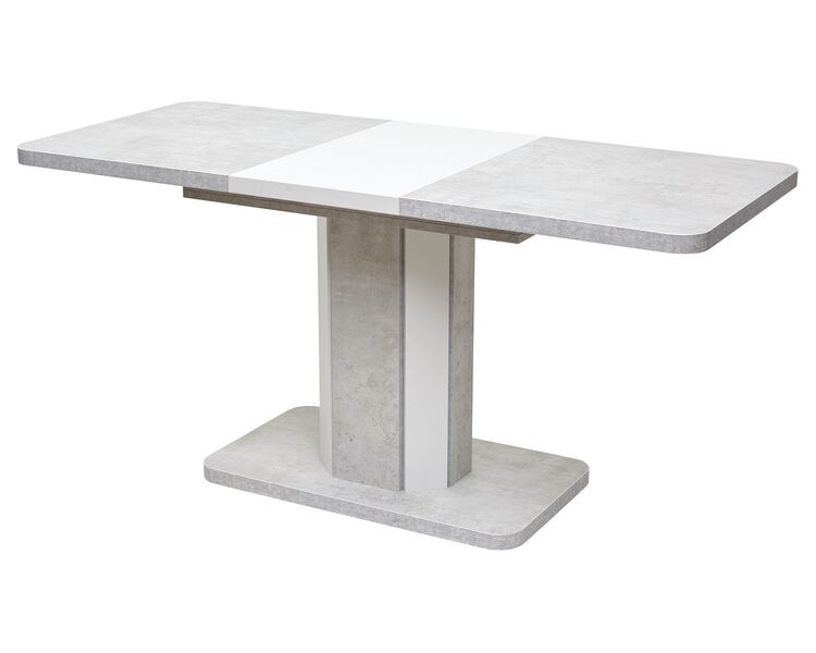 Купить Стол STORK 120 Белый бетон/ Белый, Варианты цвета: Белый бетон, Варианты размера: 