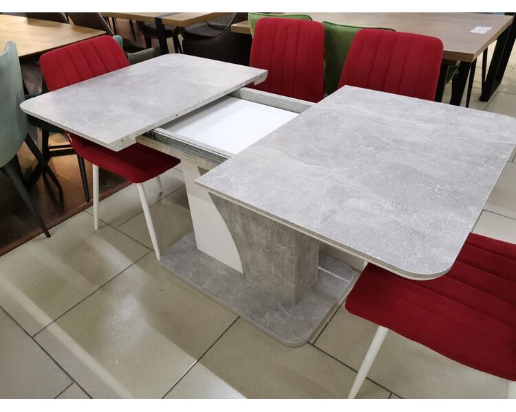 Купить Стол SIRIUS 120 Бетон/ Белый, Варианты цвета: бетон, Варианты размера: , фото 2