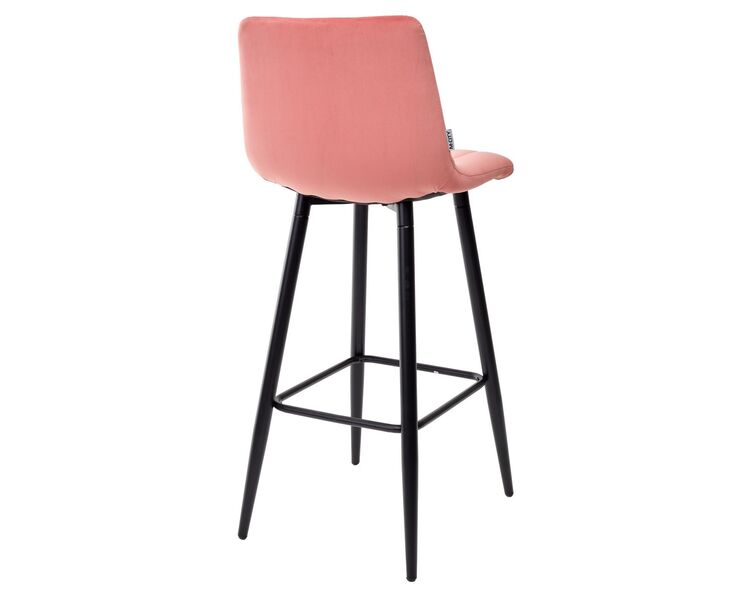 Купить Барный стул DERRY G108-17 живой коралл, велюр Велюр Коралл/Чёрный, Цвет: розовый, фото 6
