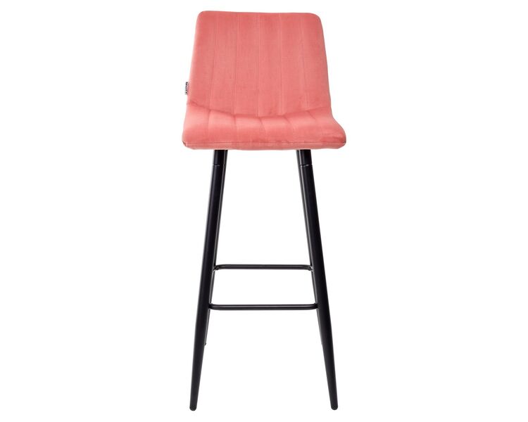 Купить Барный стул DERRY G108-17 живой коралл, велюр Велюр Коралл/Чёрный, Цвет: розовый, фото 7
