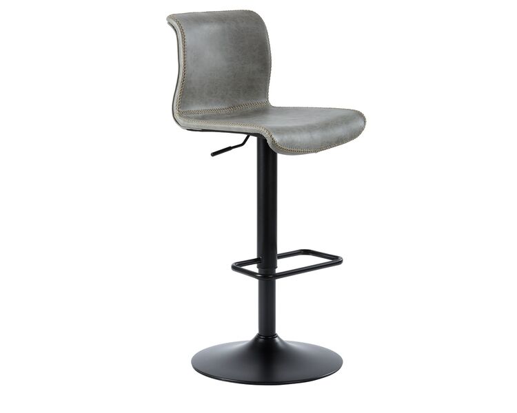Купить Барный стул NEVADA Vintage Ash C-136 винтажный пепельный Экокожа Пепельный/Чёрный, Цвет: серый